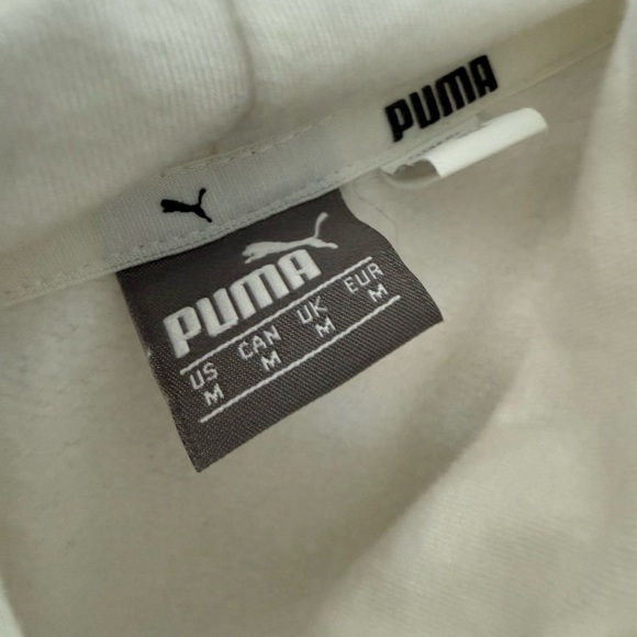 Puma White Hoodie with Silver Logo - Picture 6 of 6